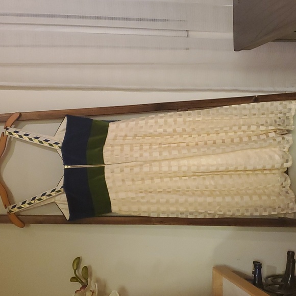 Anthropologie MÄDCHEN Velvet Bodice Flocked Silk Skirt, 6 - Picture 4 of 9